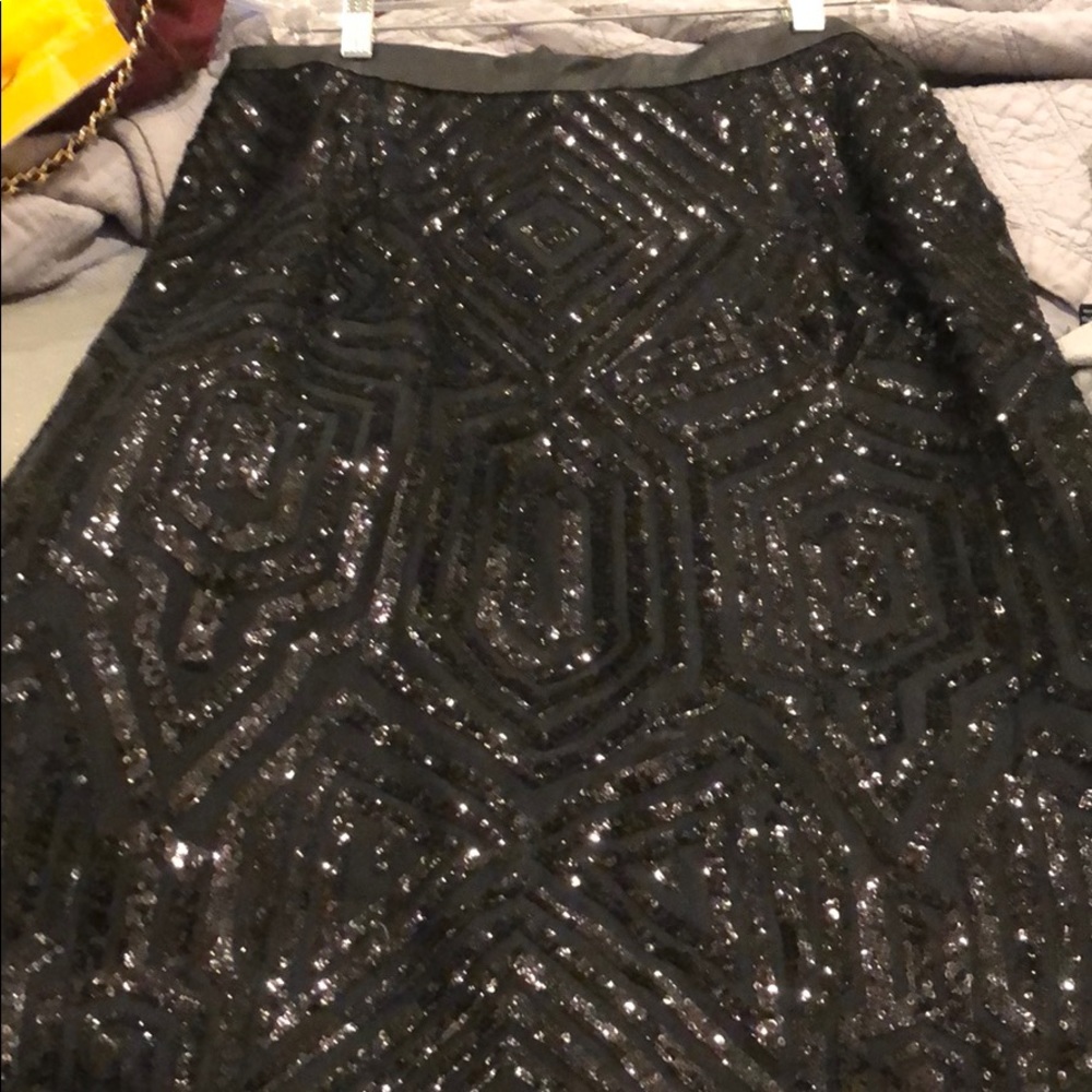 Gorgeous sequins skirt.